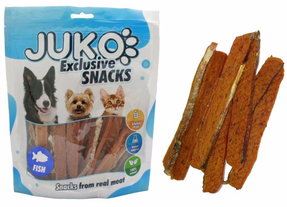 Salmon Strip with Fish Skin JUKO Snacks 250 g