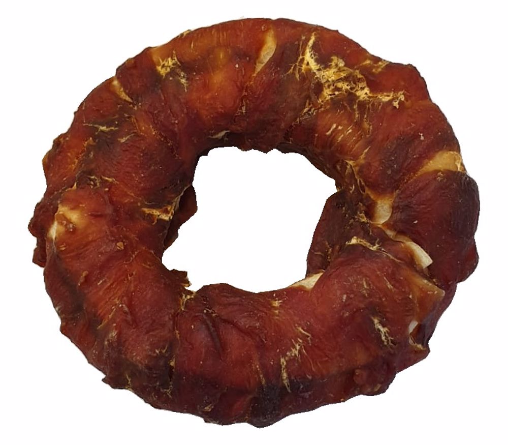 Krúžok byvolí obalený kačacím mäsom JUKO Snacks 10 cm (6 ks)