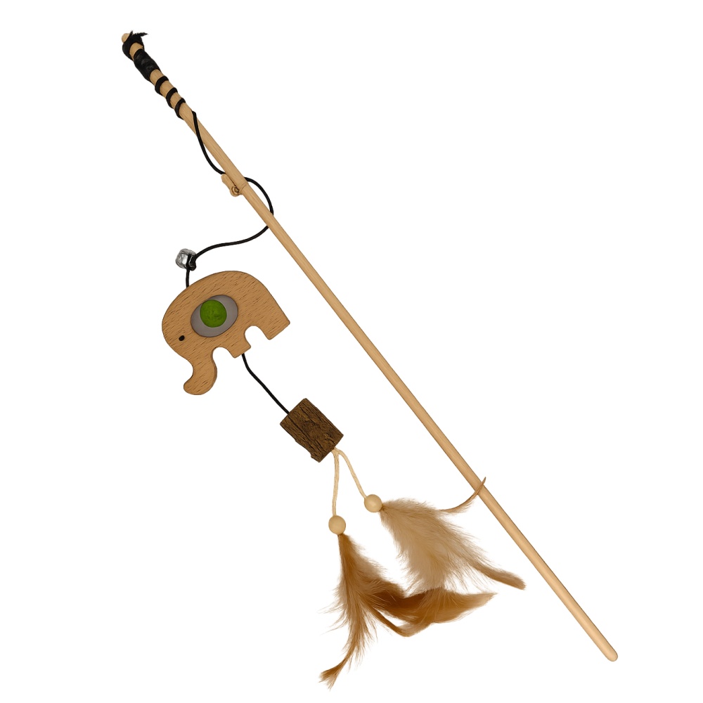 Vábnička drevený slon s catnipom