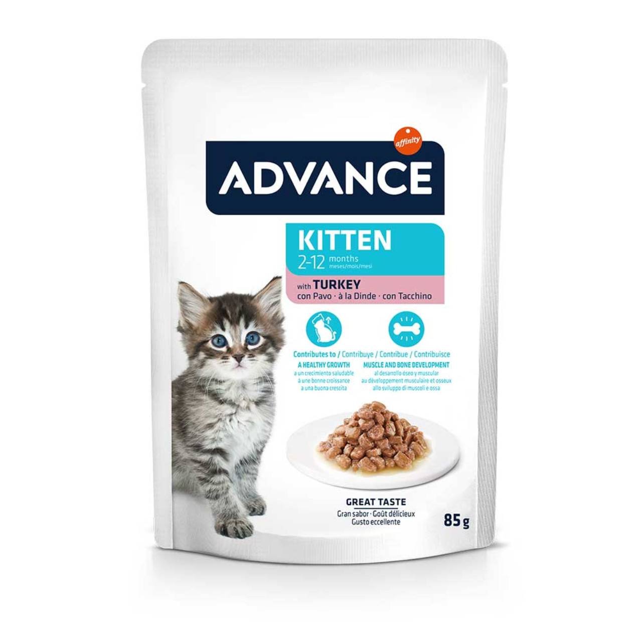 Kapsička ADVANCE KITTEN morčacie 85g