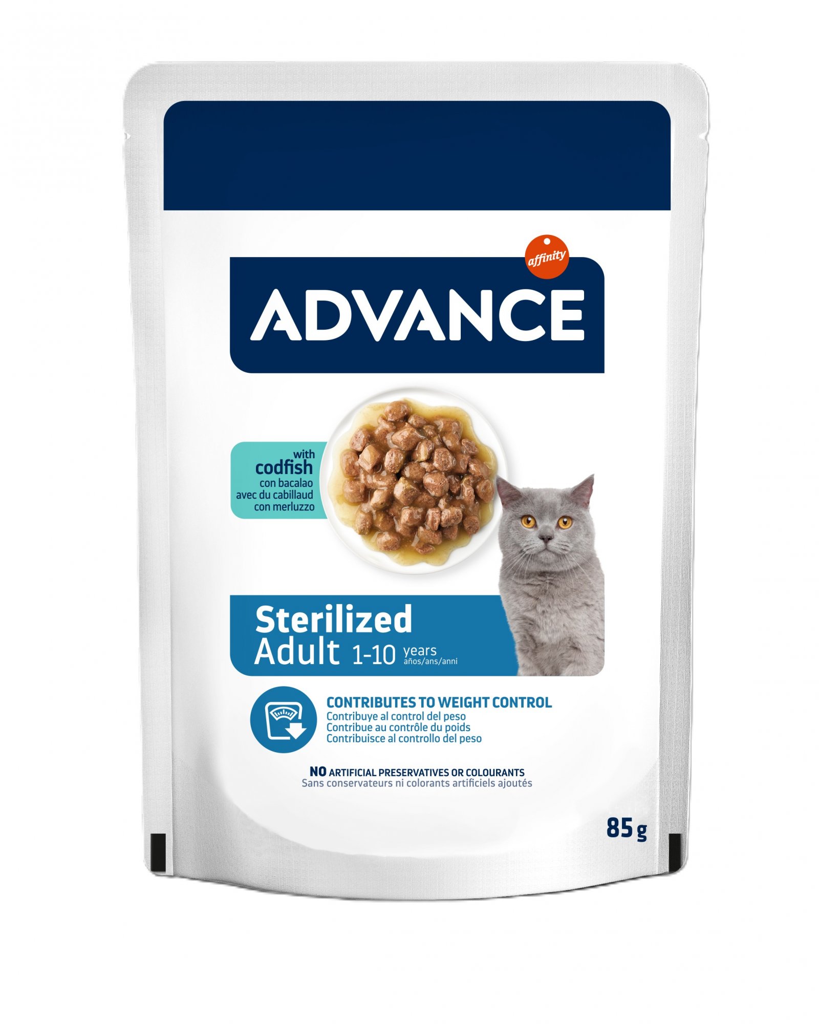 Kapsička ADVANCE sterilized treska 85g