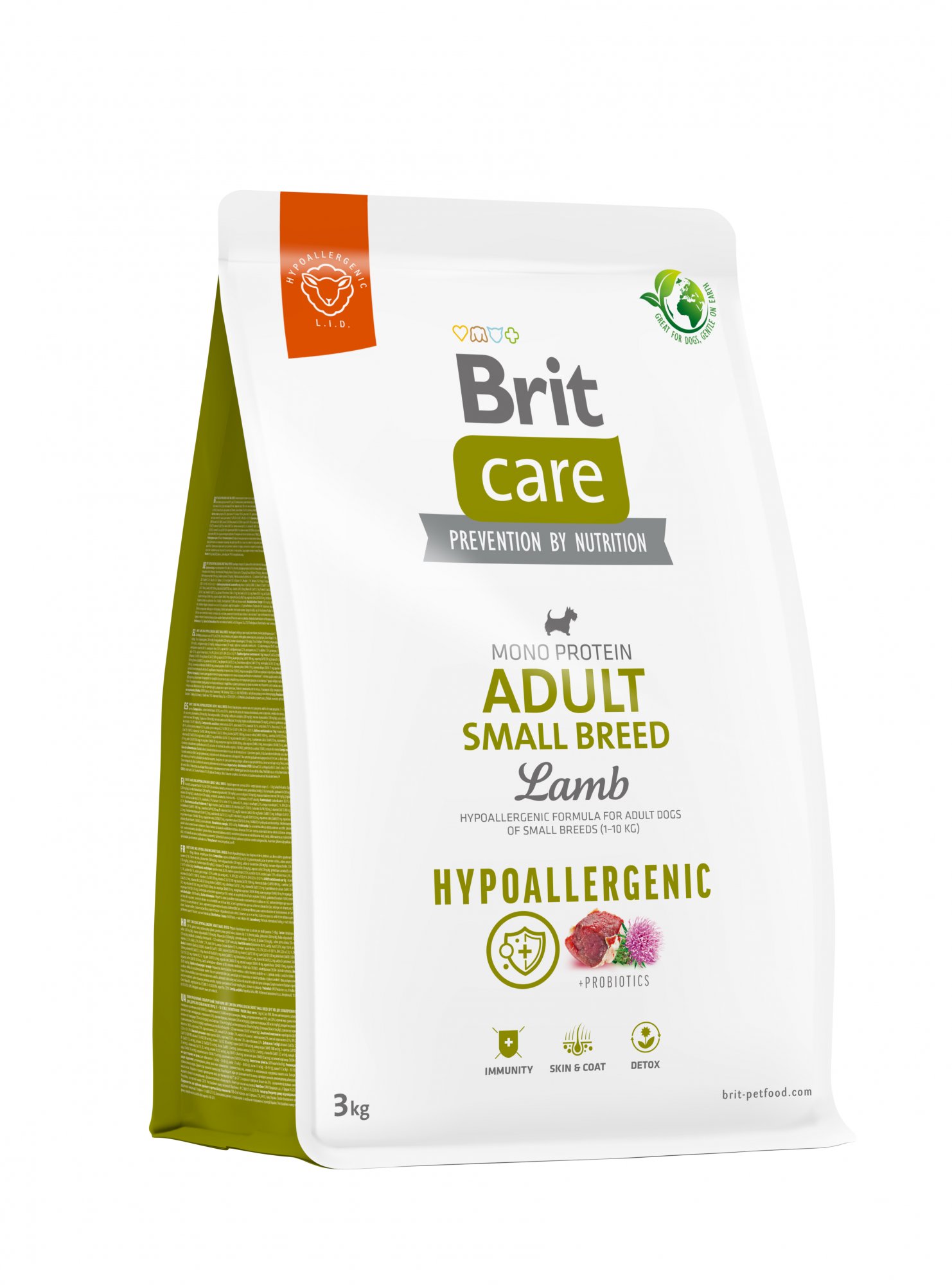 Brit Care Dog Hypoallergenic Adult Small Breed - lamb and rice 3kg