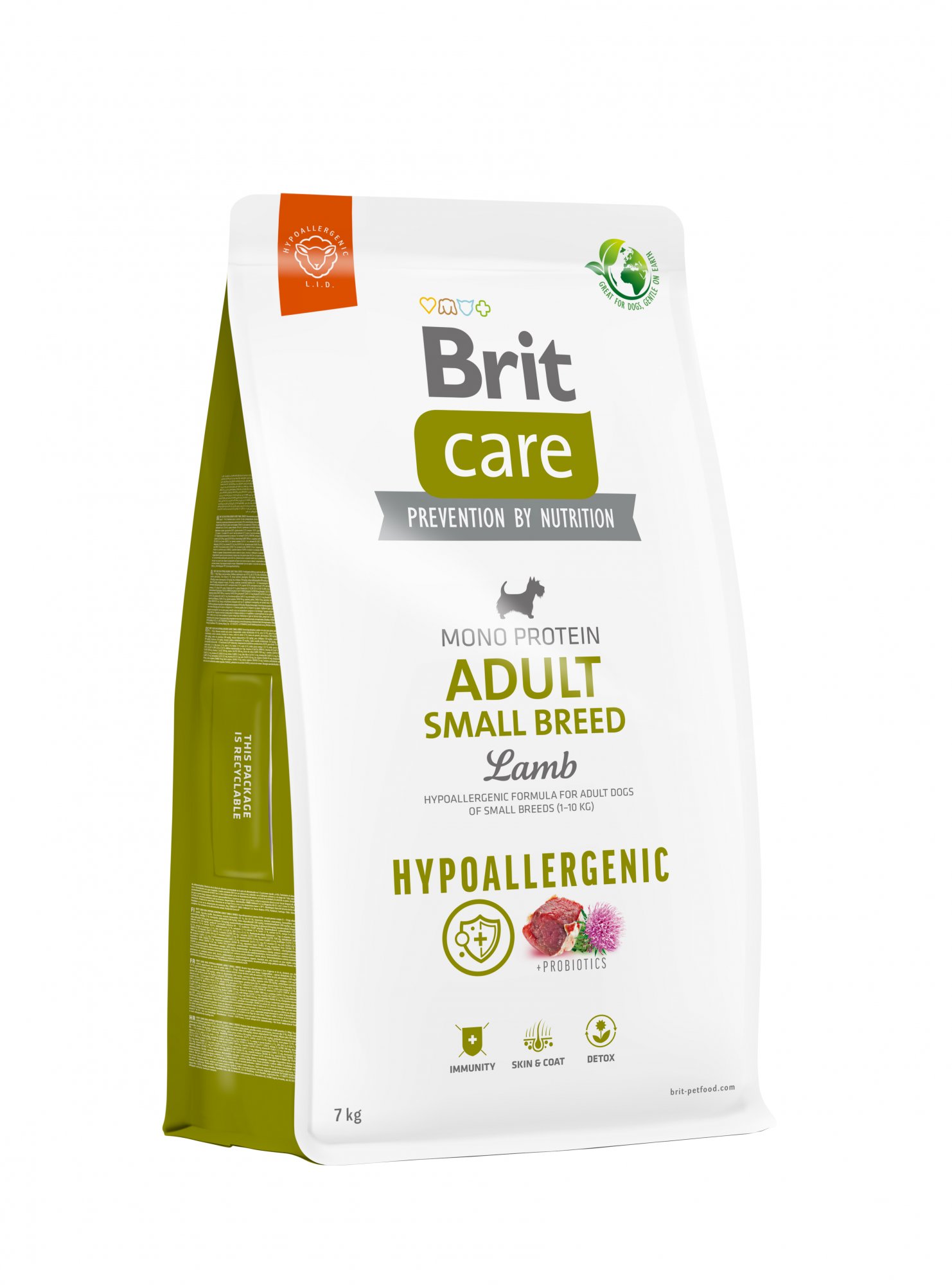 Brit Care Dog Hypoallergenic Adult Small Breed - lamb and rice 7kg
