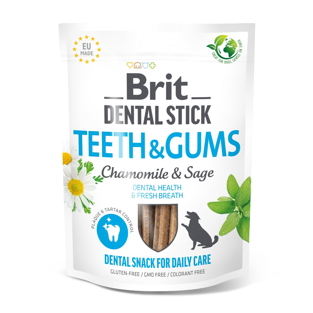 Brit dentálna maškrta pre psov Teeth&Gums with Chamomile&Sage 7ks