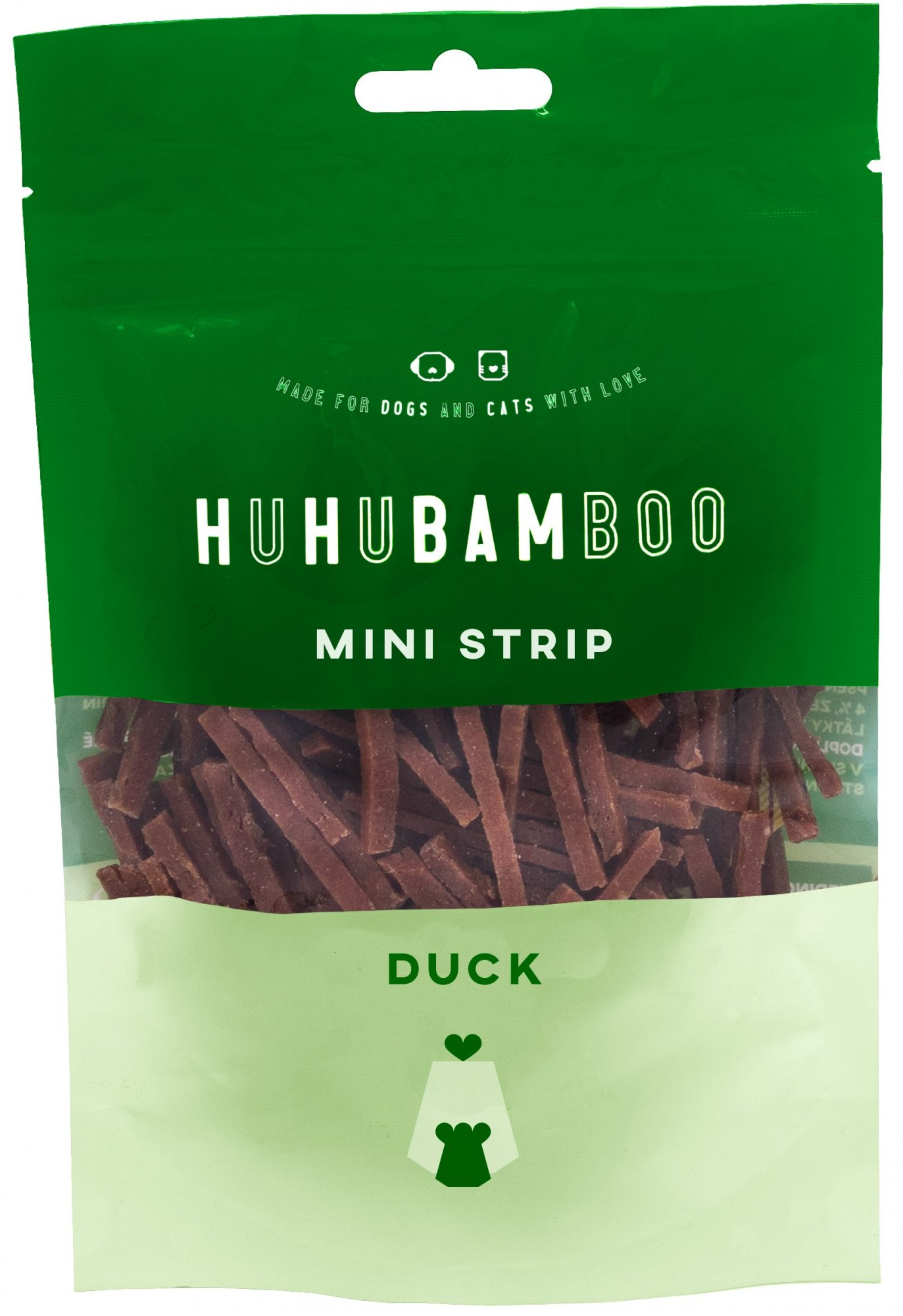 Huhubamboo kačacie mini prúžky 75g