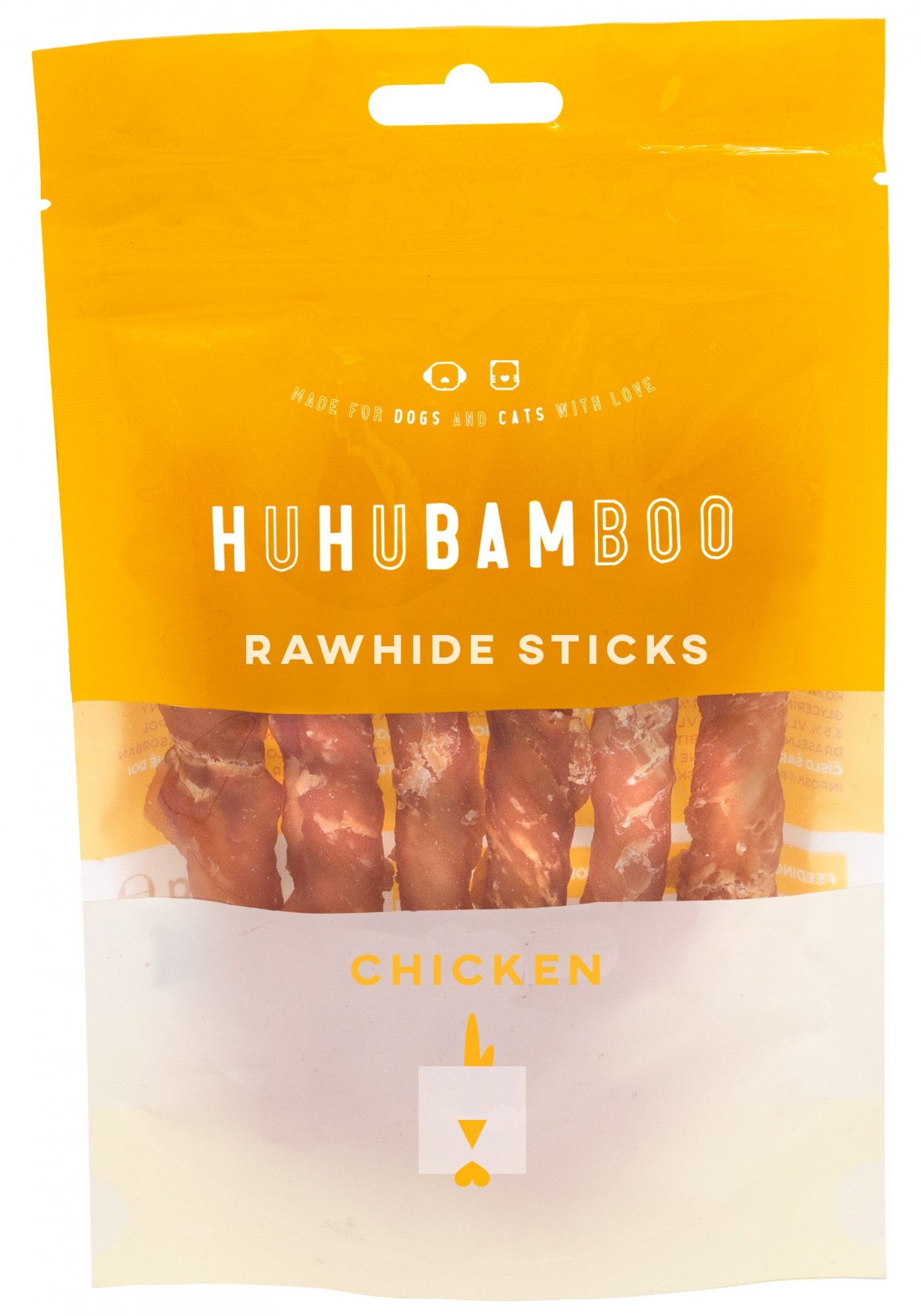 Huhubamboo tyčinka z byvolej kože s kuracím 75g