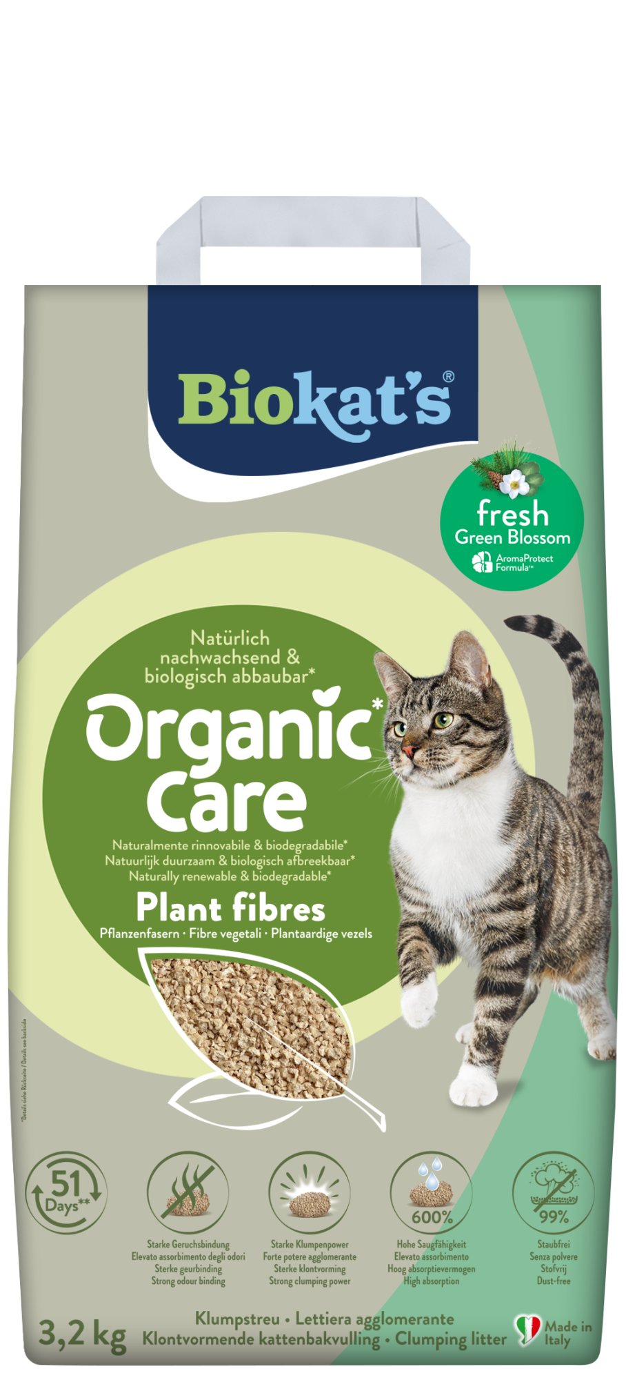 Podestelka BIOKATS OC PLANT FIBRES FRESH 3,2 KG