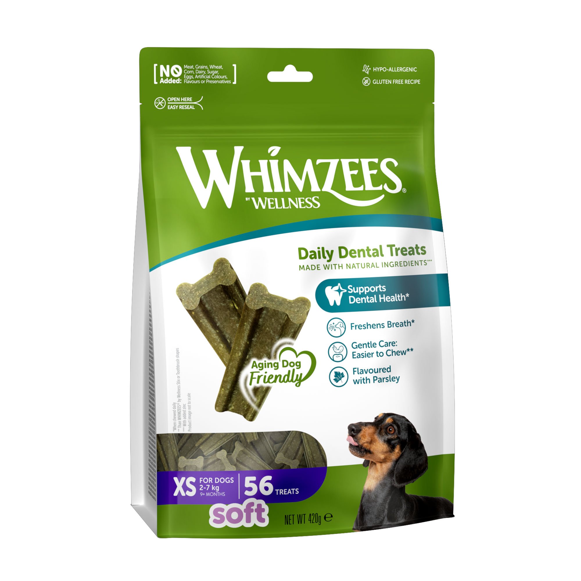 WHIMZEES Soft dentálna maškrta pre psov XS (2-7kg) 56ks