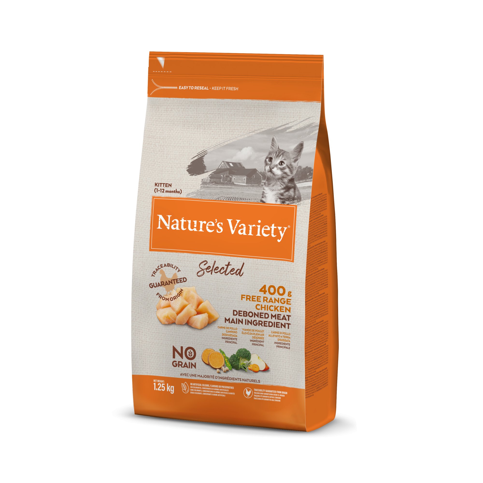 Nature´s variety selected pre mačiatka s kuracím 1,25kg