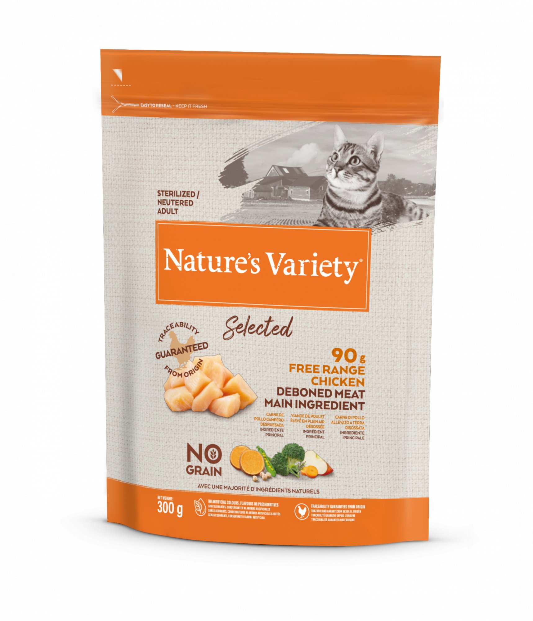 Nature´s variety selected pre kastrované mačky s kuracím 300g