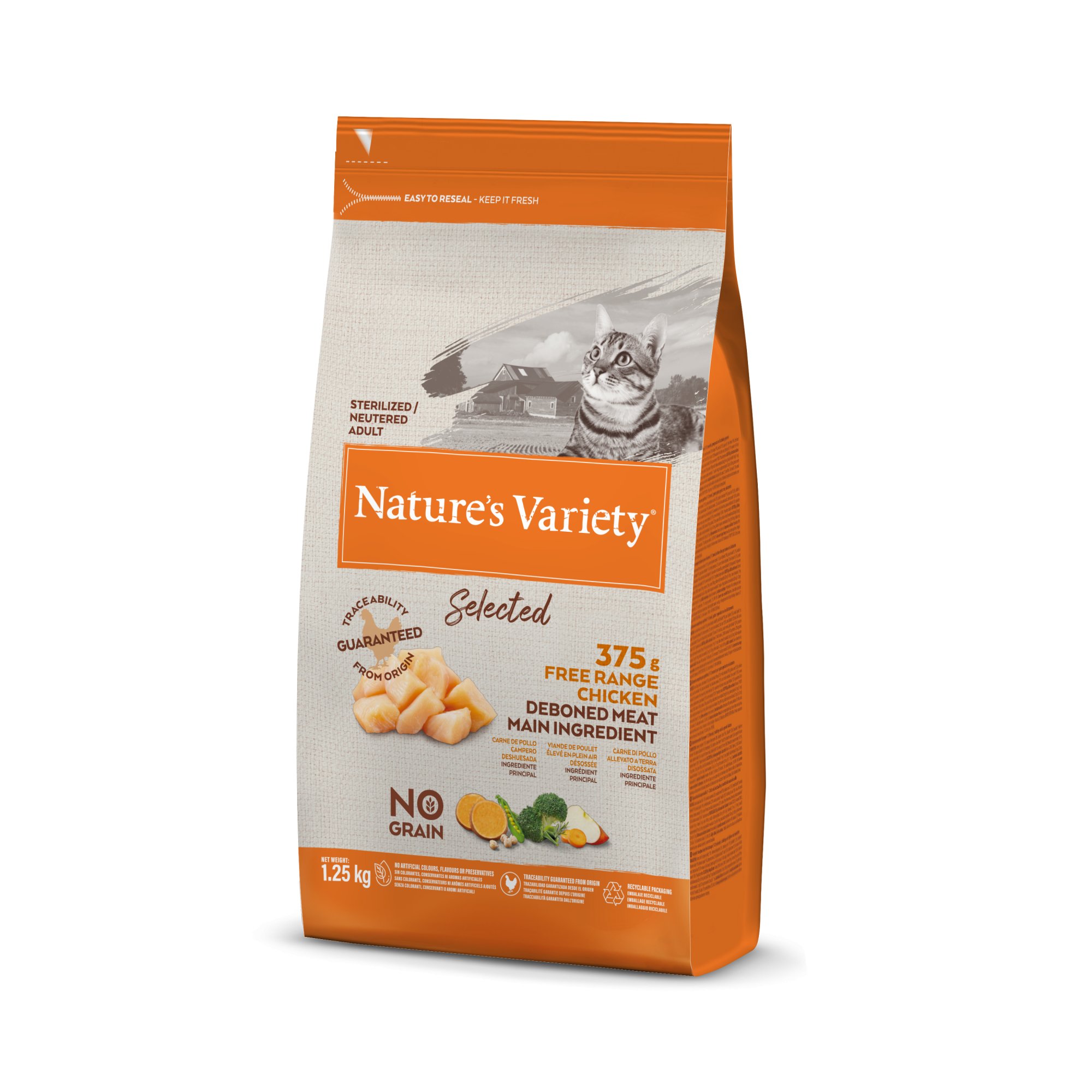 Nature´s variety selected pre kastrované mačky s kuracím 1,25kg