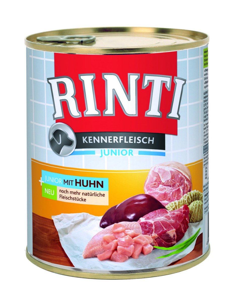Finnern Rinti Junior konzerva pre psov kura 800g