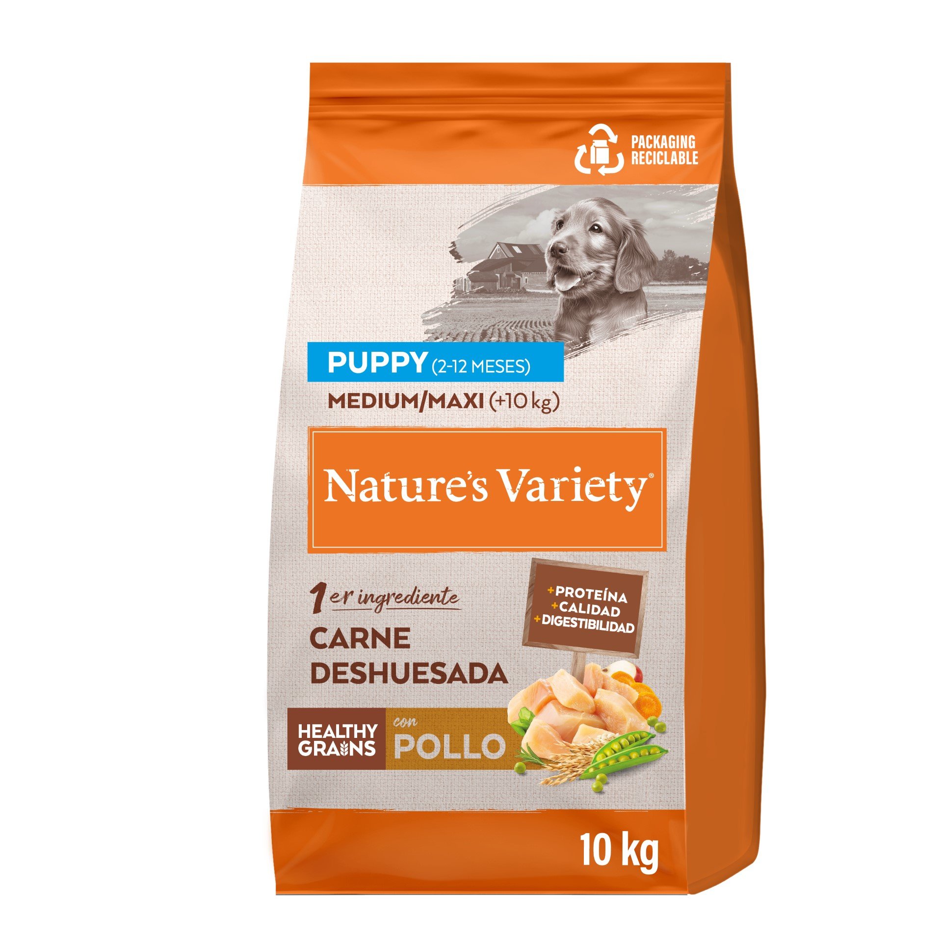 Nature´s variety G med.puppy s kuracím 10kg

