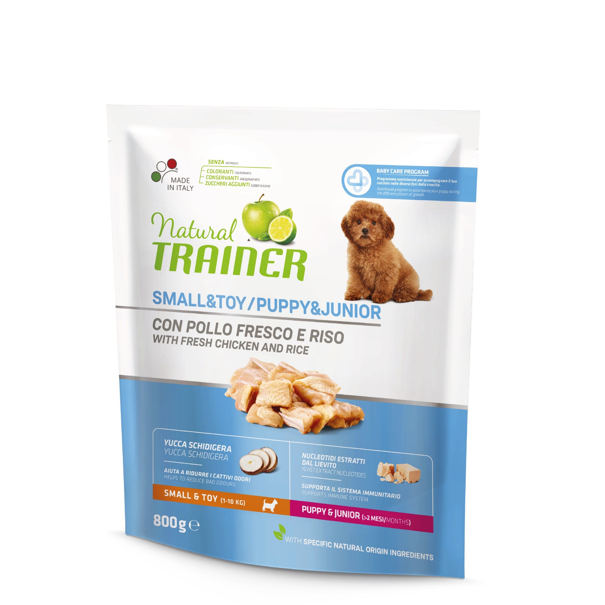 TRAINER Natural Small&Toy Puppy&Jun čerstvé kura 800g