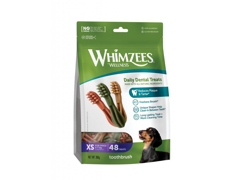 Whimzees zubná kefka XS 360g
