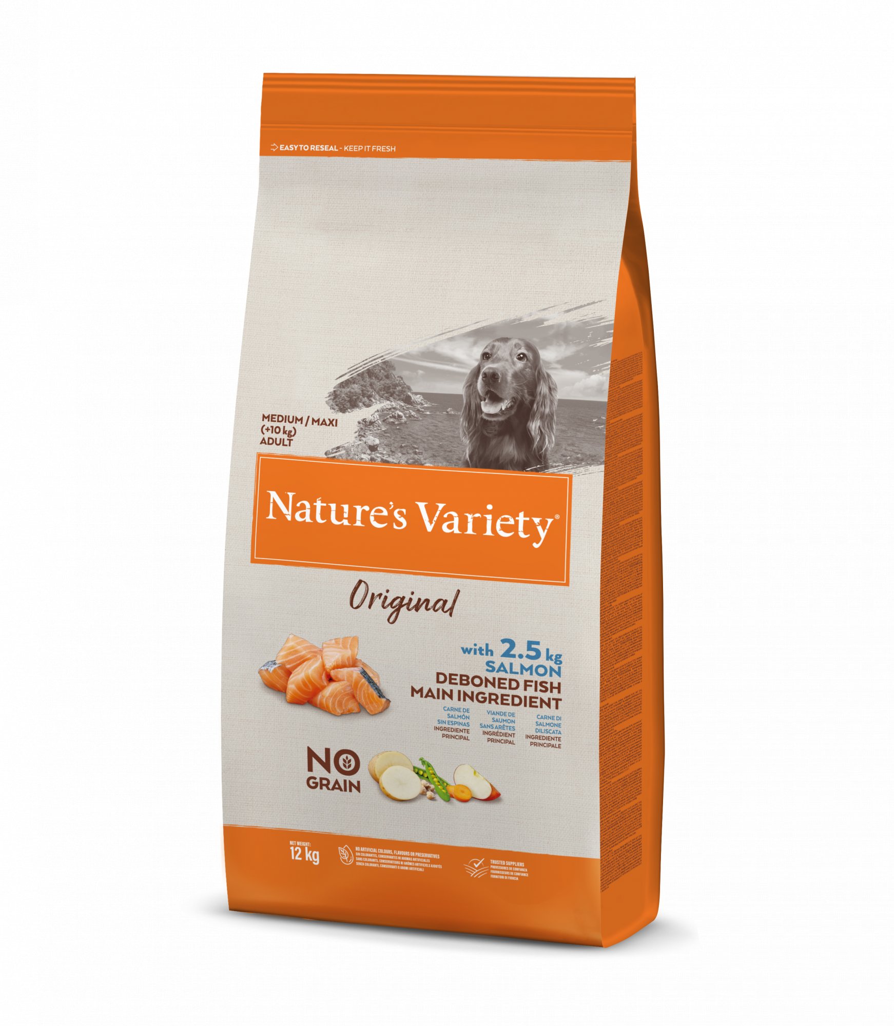 Nature´s variety original pre stredné psy s lososom 12kg