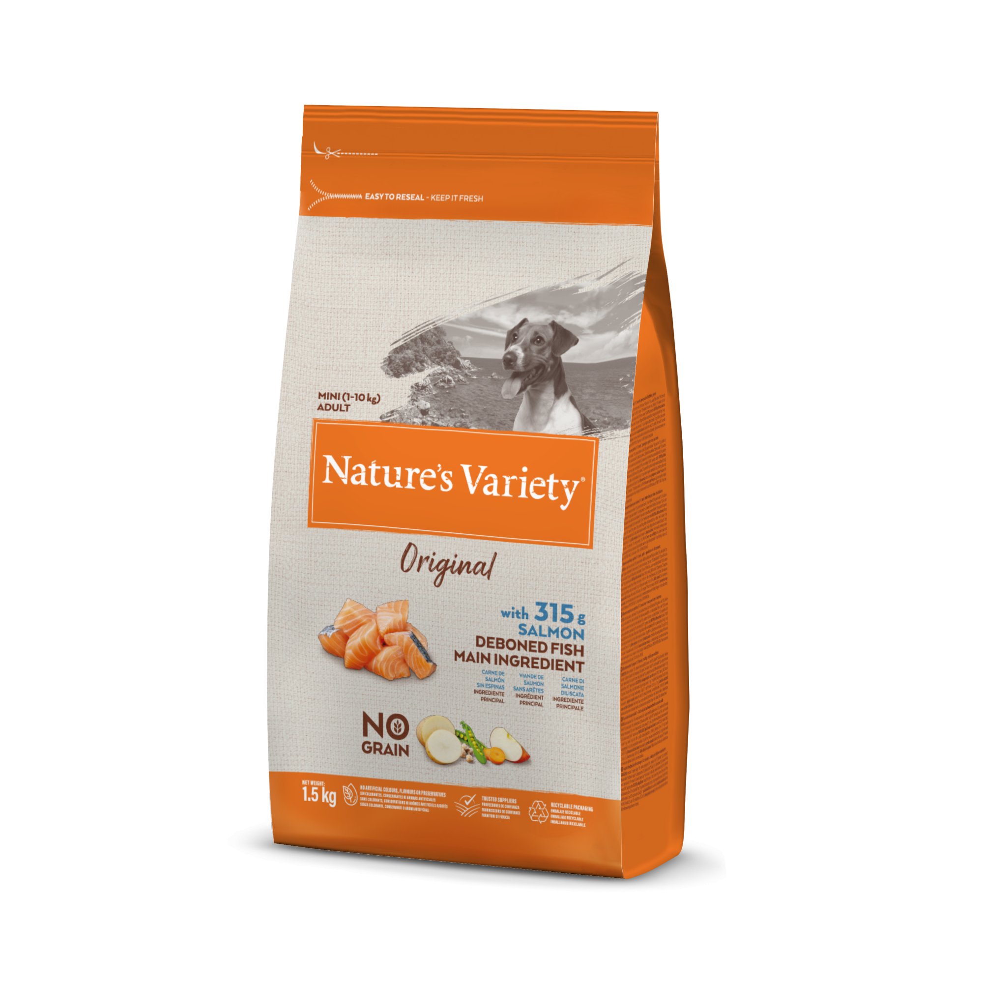 Nature´s variety original pre malé psy s lososom 1,5kg
