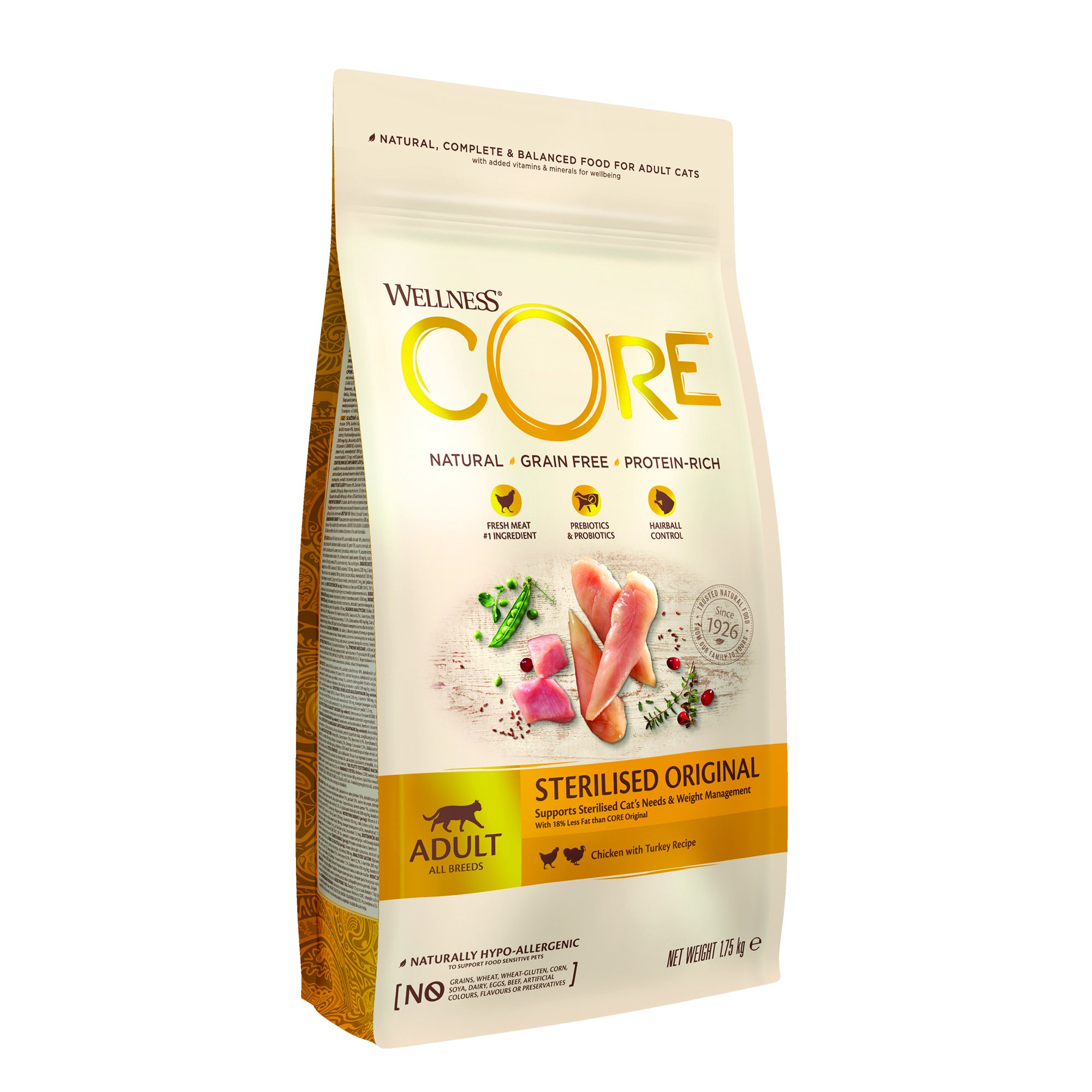 Wellness Core Cat Original Adult Sterilised morka a kura 1,75kg
