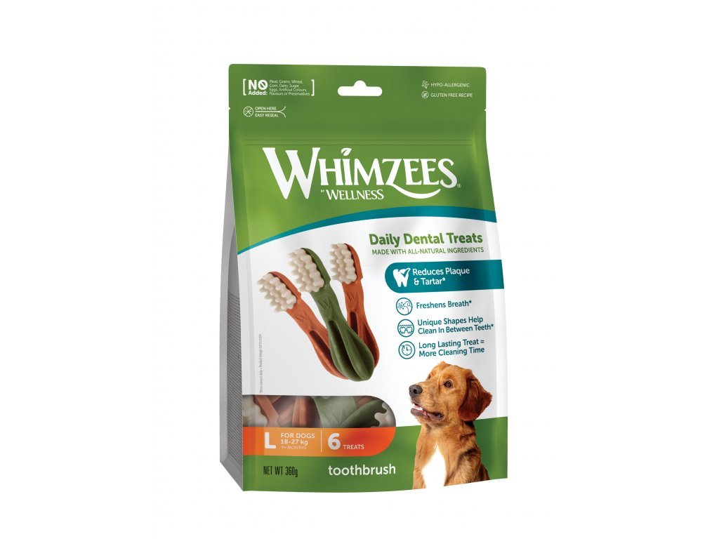 Whimzees zubná kefka L 360g
