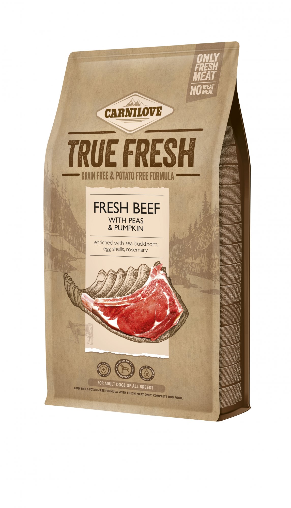 Carnilove True Fresh BEEF for Adult dogs 4 kg