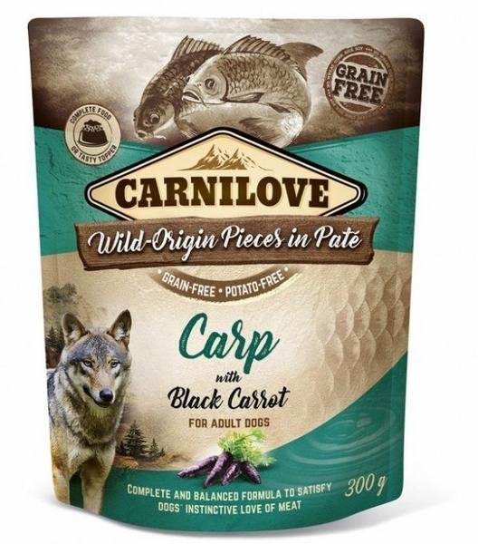 Kapsička Carnilove Dog Paté Carp with Black Carrot 300g