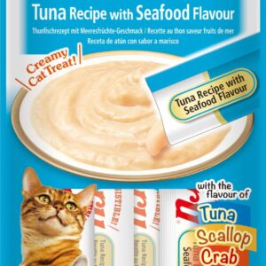 Churu cat mäsové pyré - tuniak, morské plody 56g