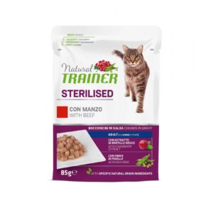 Vrecko Trainer Natural CAT SP. STER. hovädzie 85g