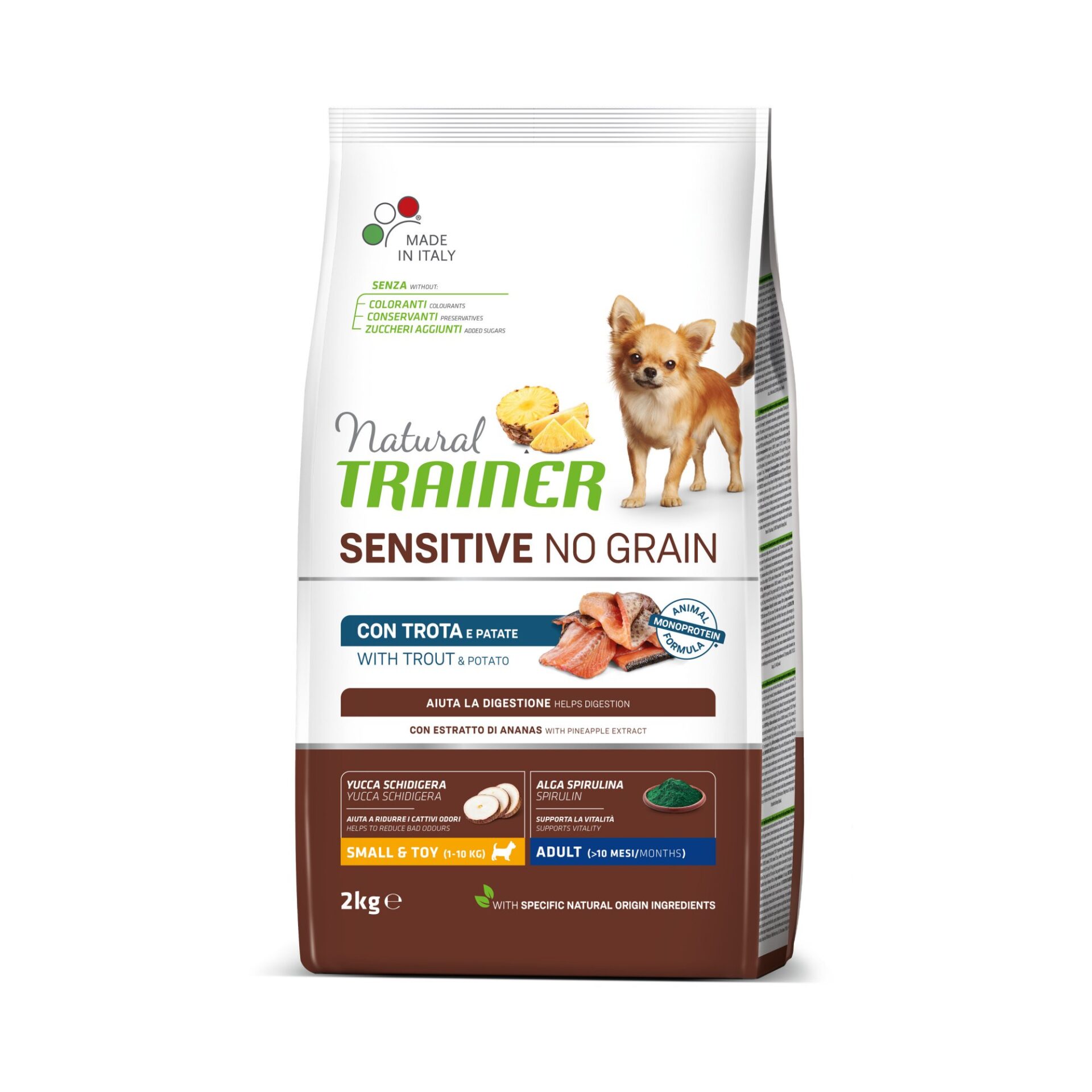 Trainer Natural Sensitive pes NO GRAIN MINI pstruh 2kg