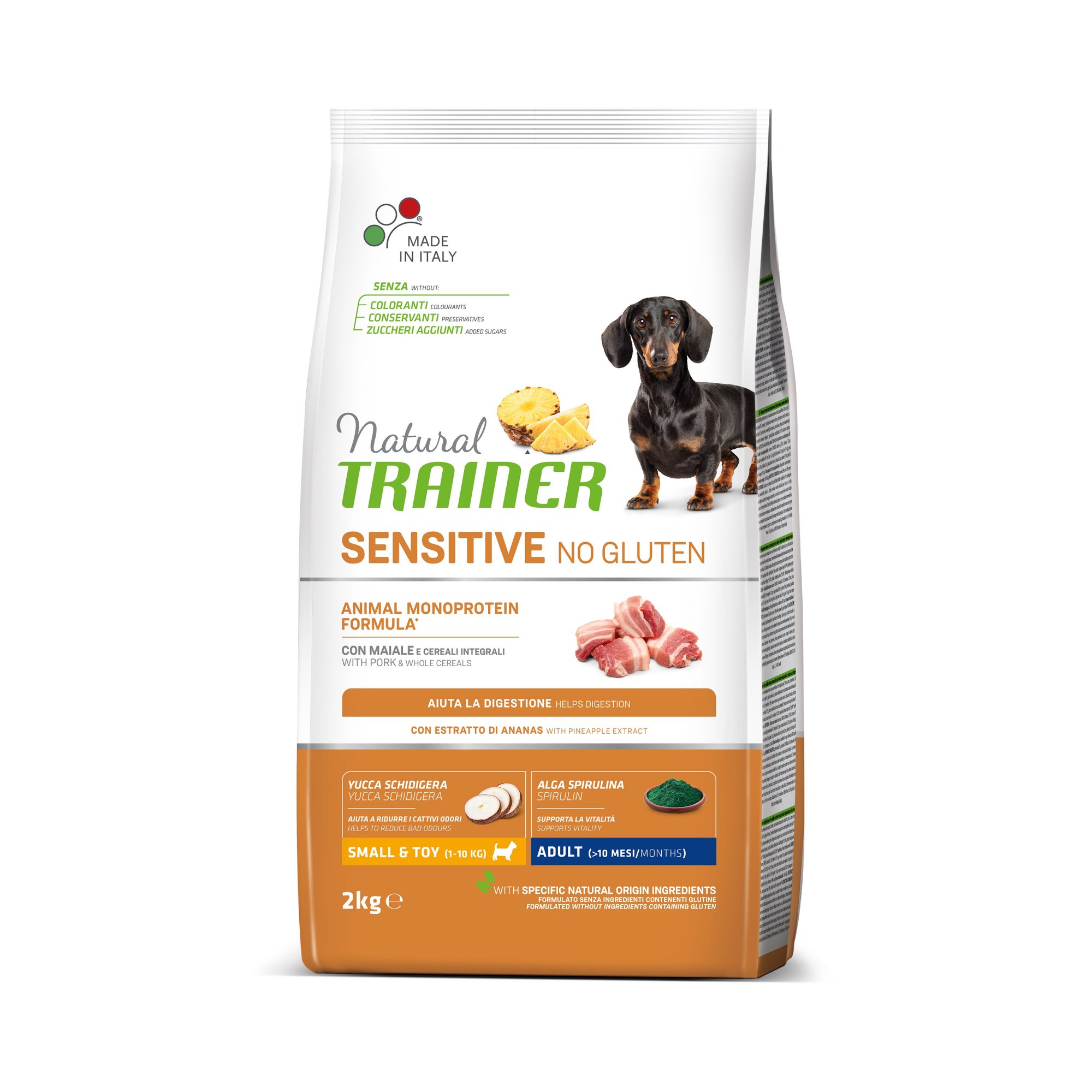 TRAINER Natural Sensitive No glutén Adult Mini bravčové 2kg