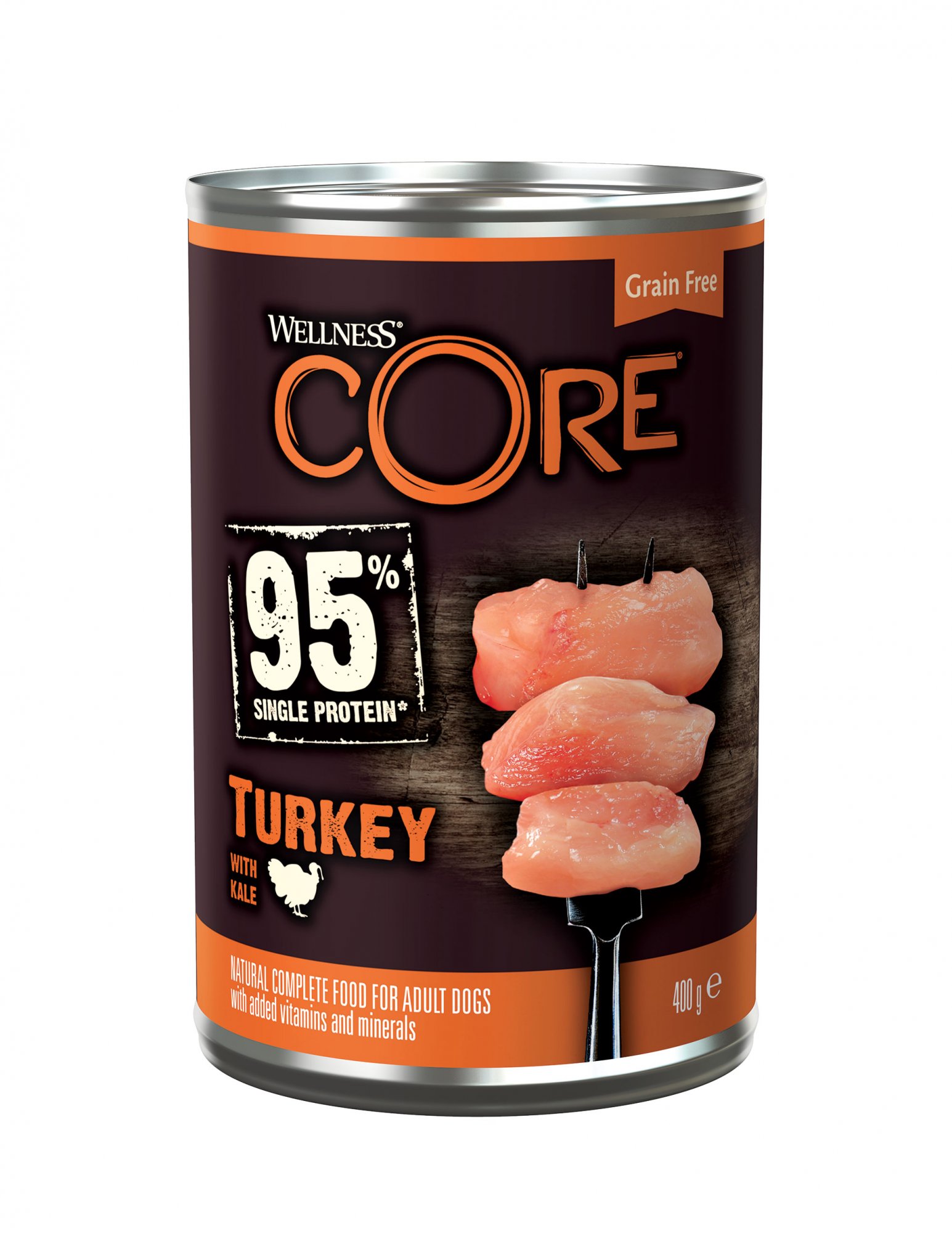Konzerva Wellness Core Dog 95% Proteín Adult morka so kelom 400g

