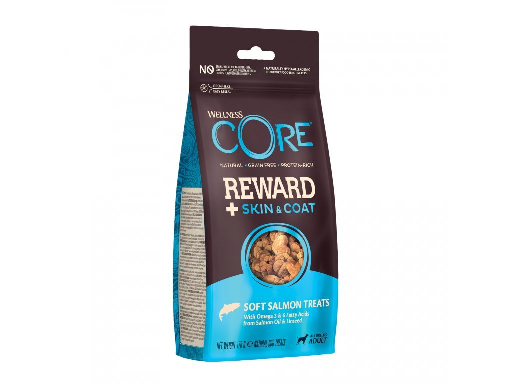 Wellness Core Dog Reward Adult Skin and Coat losos 170g
