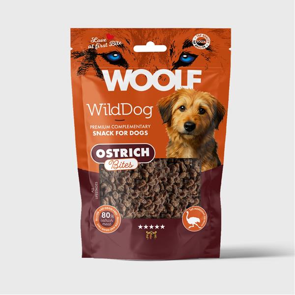 Pamlsok WOOLF WildDog Soft Ostrich Bites 100 g