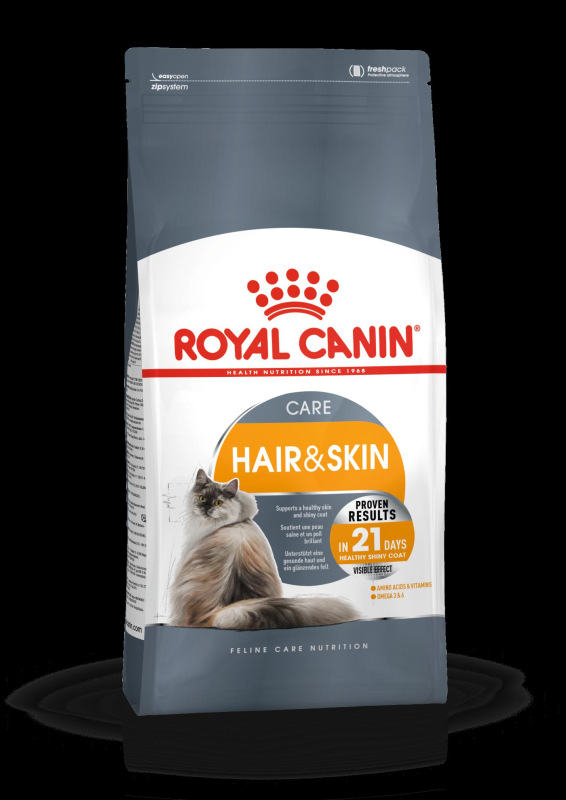 ROYAL CANIN HAIR&SKIN CARE granule pre mačky na podporu zdravej pokožky a srsti - 2 kg