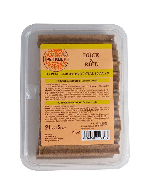 PETKULT DENTAL hypoaler. DUCK/rice - 21ks / S