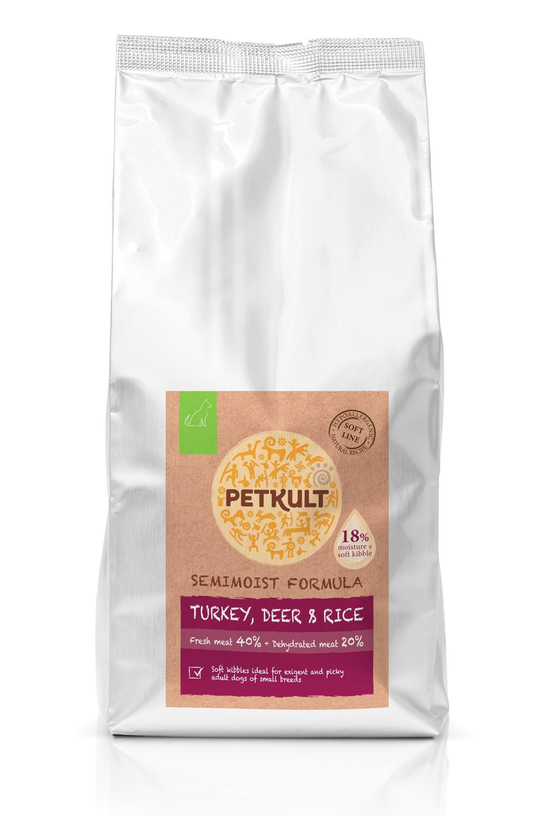 PETKULT dog SEMIMOIST/MINI ADULT turkey - 1,5kg