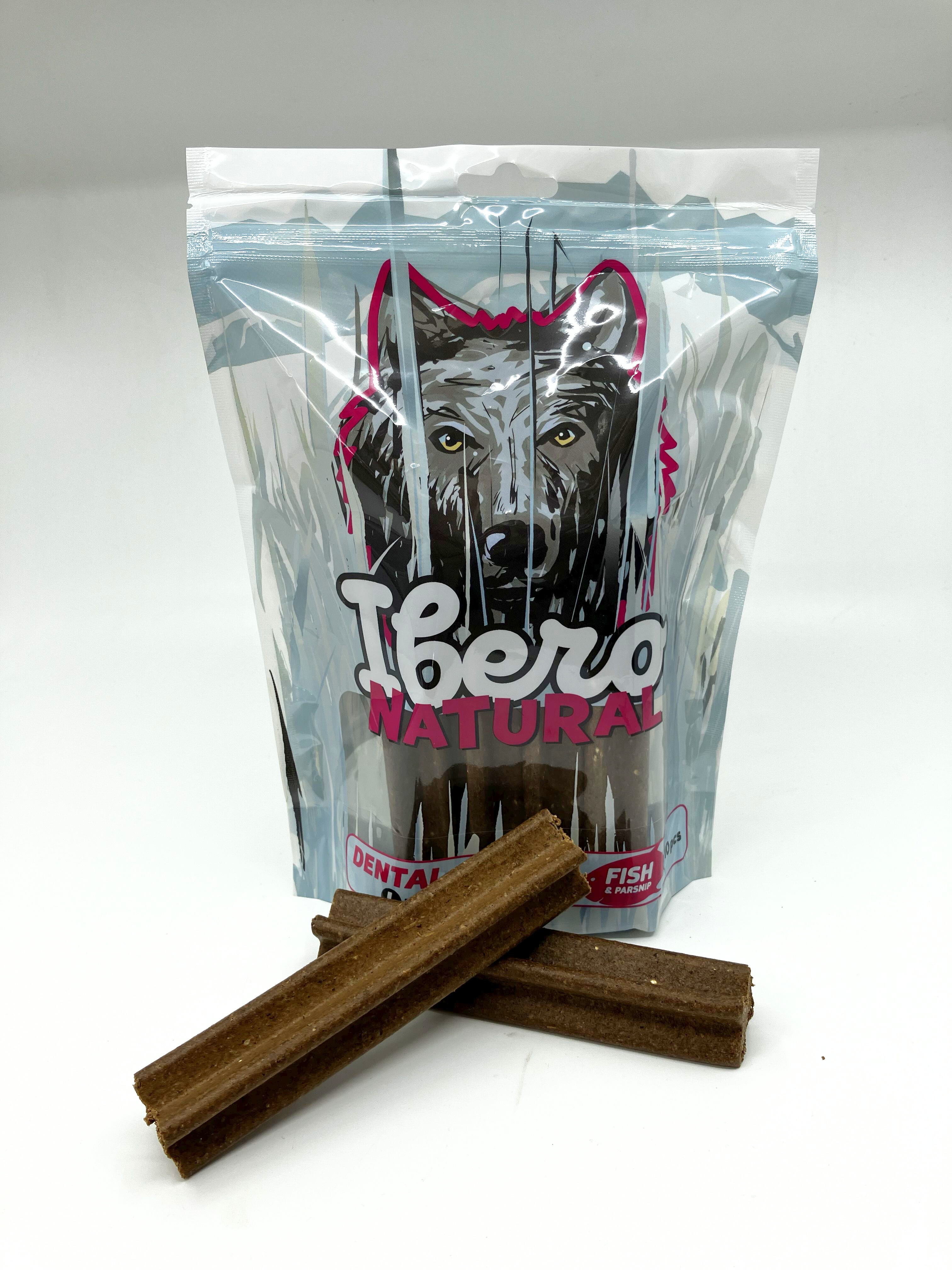 Ibero Cold Pressed Dental Snack Ryba/Pastinák - S/M (20ks)