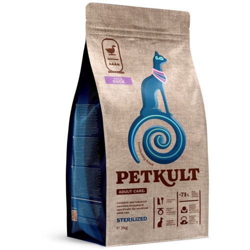 Petkult Cat Sterilised Duck - 2kg