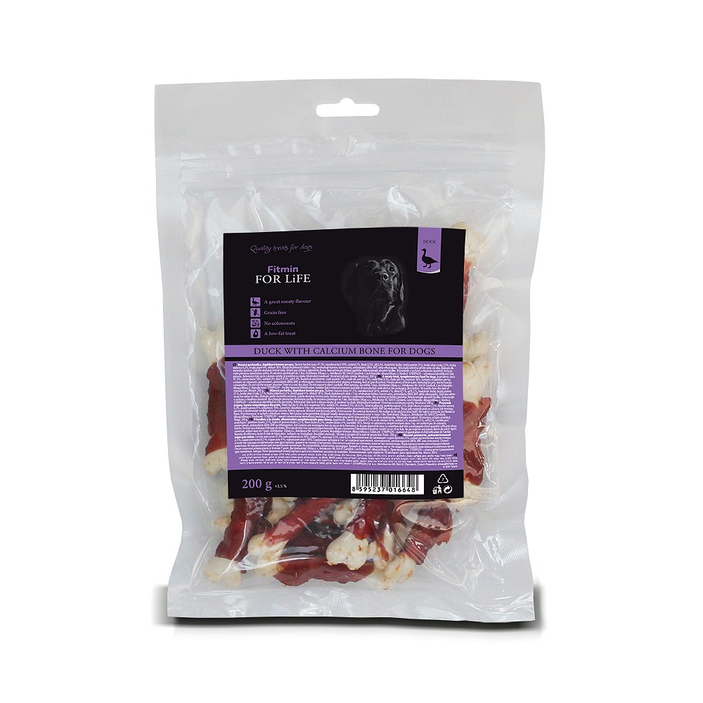 Maškrty dog treat duck with calcium bone 200 g