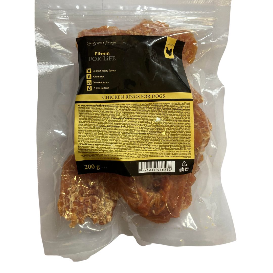 Maškrty dog treat chicken rings 200 g
