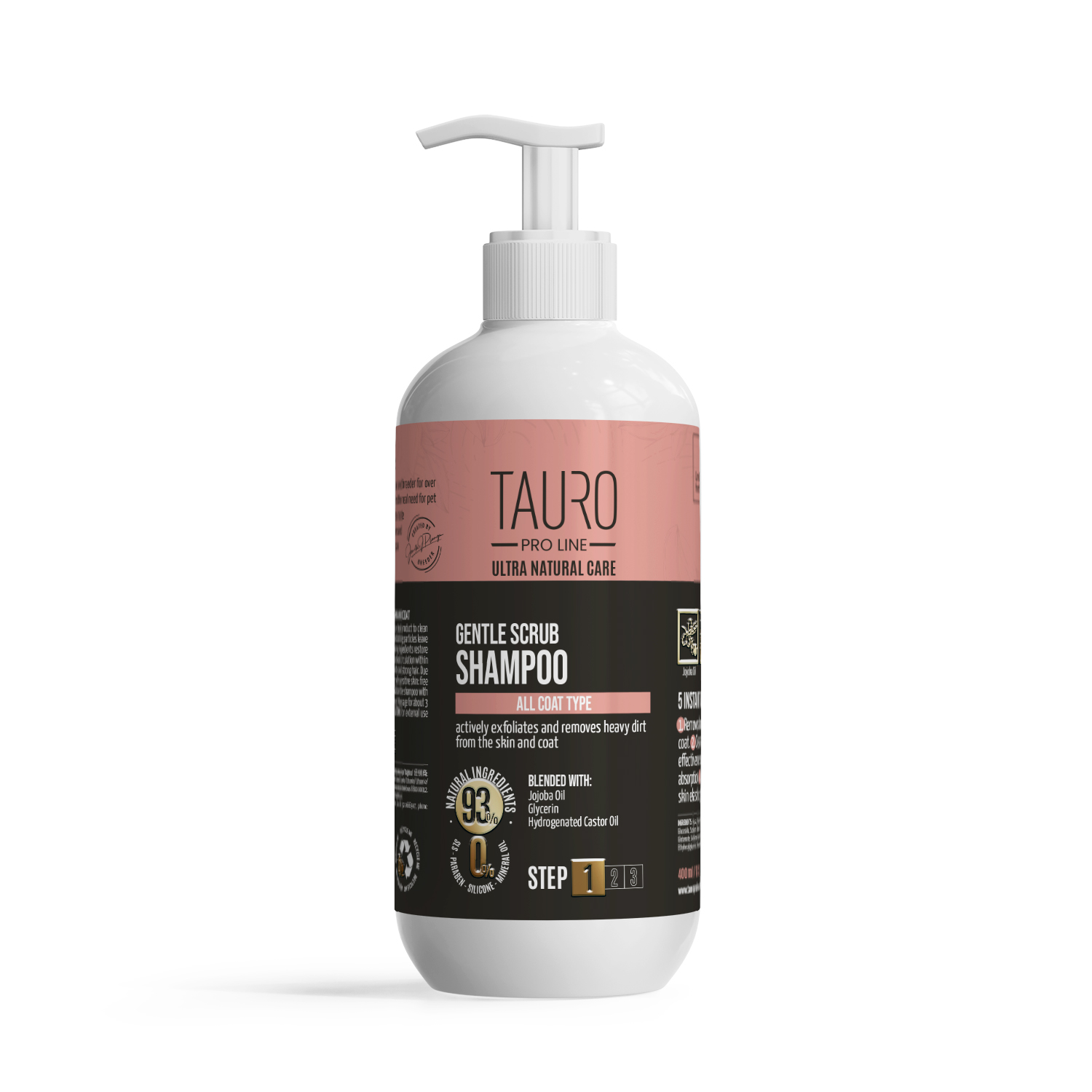 Jemný peelingový šampón TAURO PRO LINE Ultra Natural Care 400 ml? - ZĽAVA PO EXPIRÁCII ALEBO ĽAHKO PRED