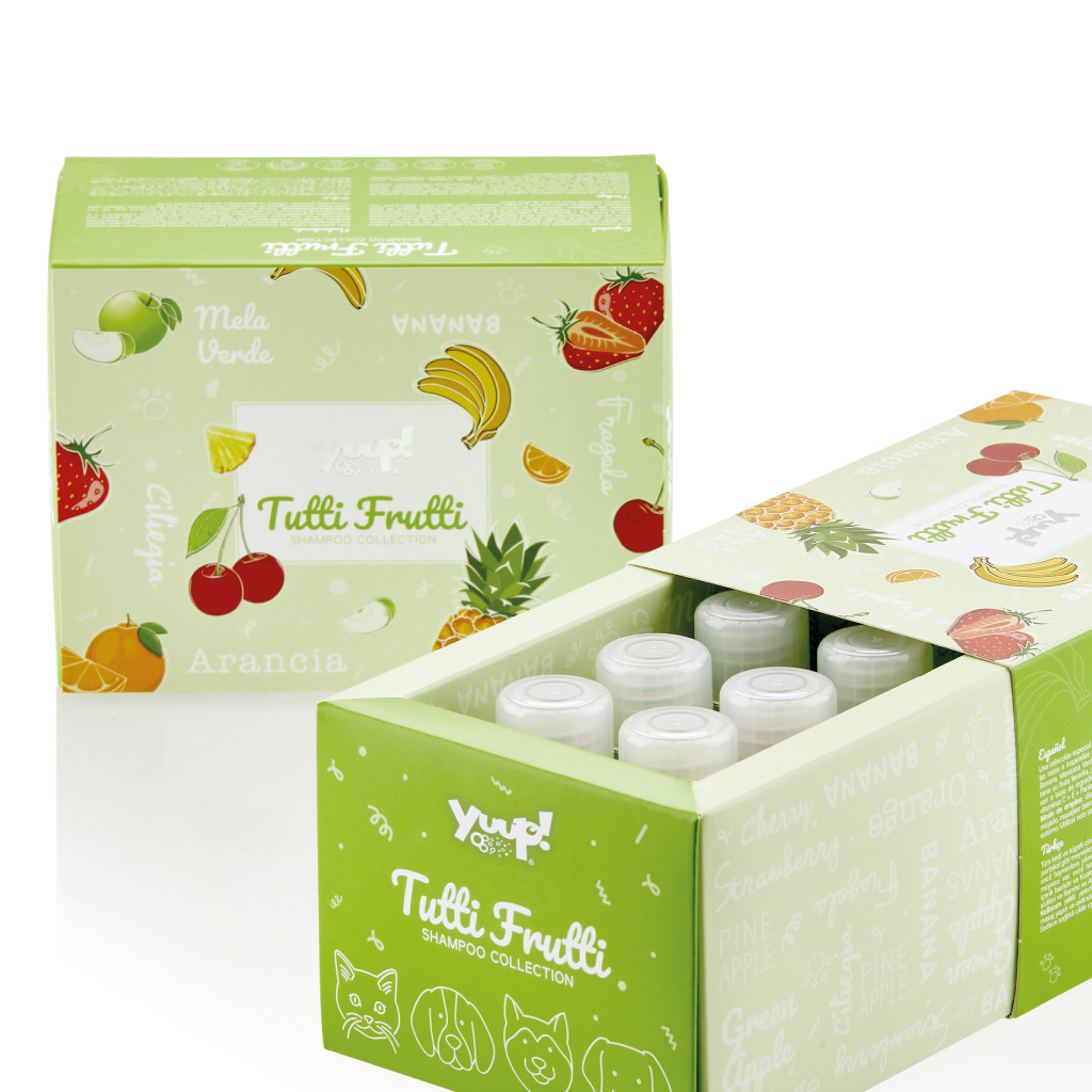 Darčeková kolekcia šampónov pre psov Yuup 6 x 30 ml - Tutti Frutti