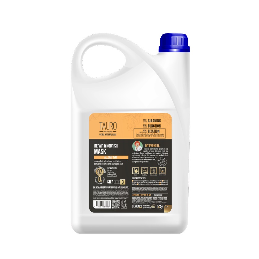 Opravná a vyživujúca maska TAURO PRO LINE Ultra Natural Care Objem: 3785 ml