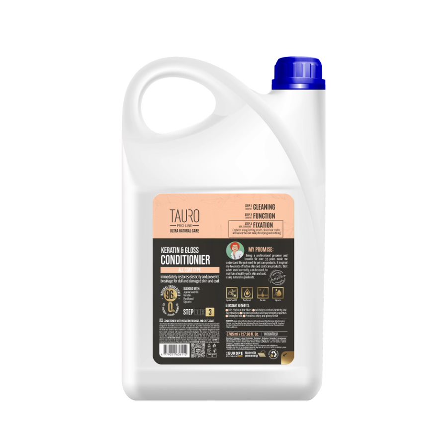 Kondicionér pre lesk s keratínom TAURO PRO LINE Ultra Natural Care Objem: 3785 ml