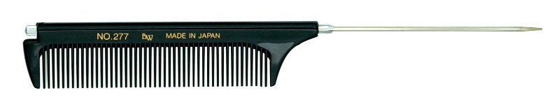 Utsumi BW Carbon hrebeň s ihlou NO277 25 cm čierny
