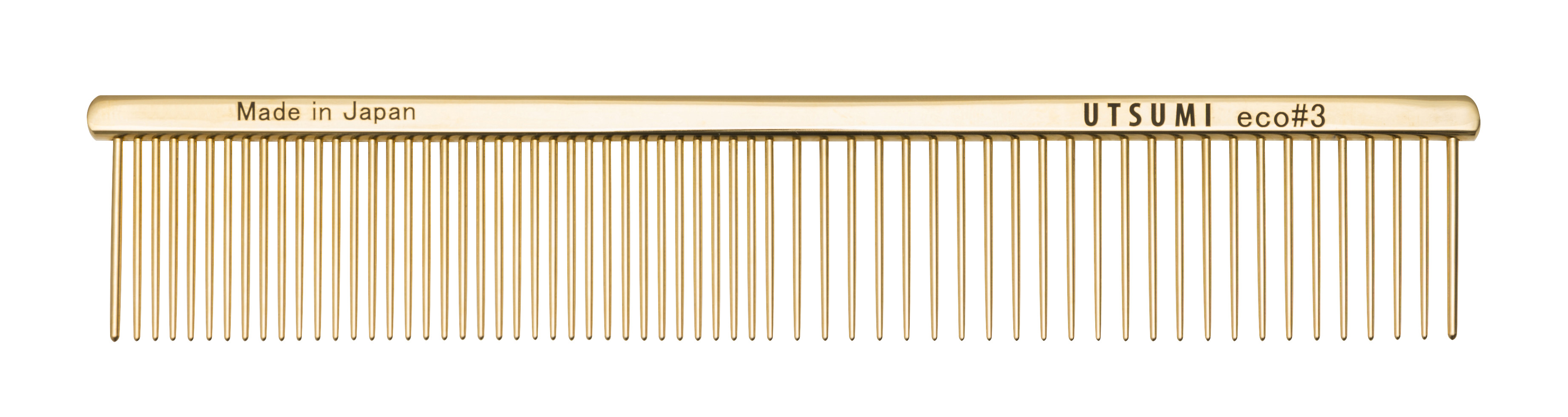 Utsumi Eco#3 hrebeň Gold 19 cm (3 cm dĺžka zubov)