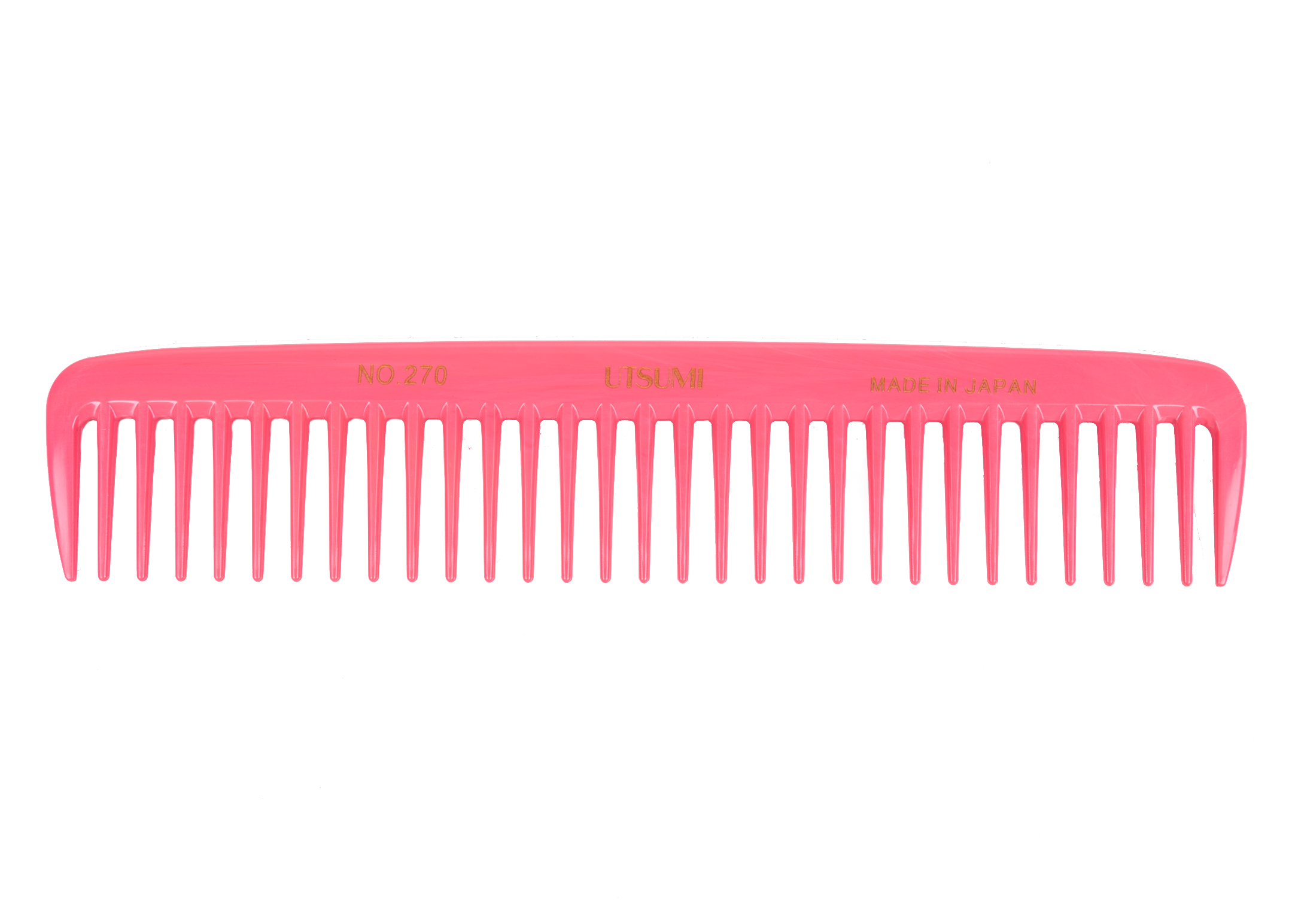 Utsumi Ultem #270 hrebeň 18 cm ružový