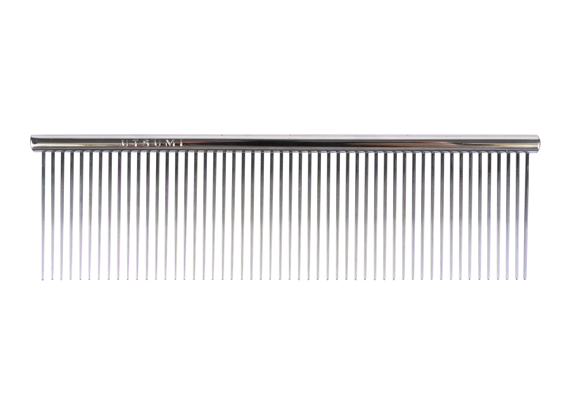 Utsumi U&U Wide Quarter špeciálny hrebeň na načesávanie pri strihaní Silver 13,4 cm