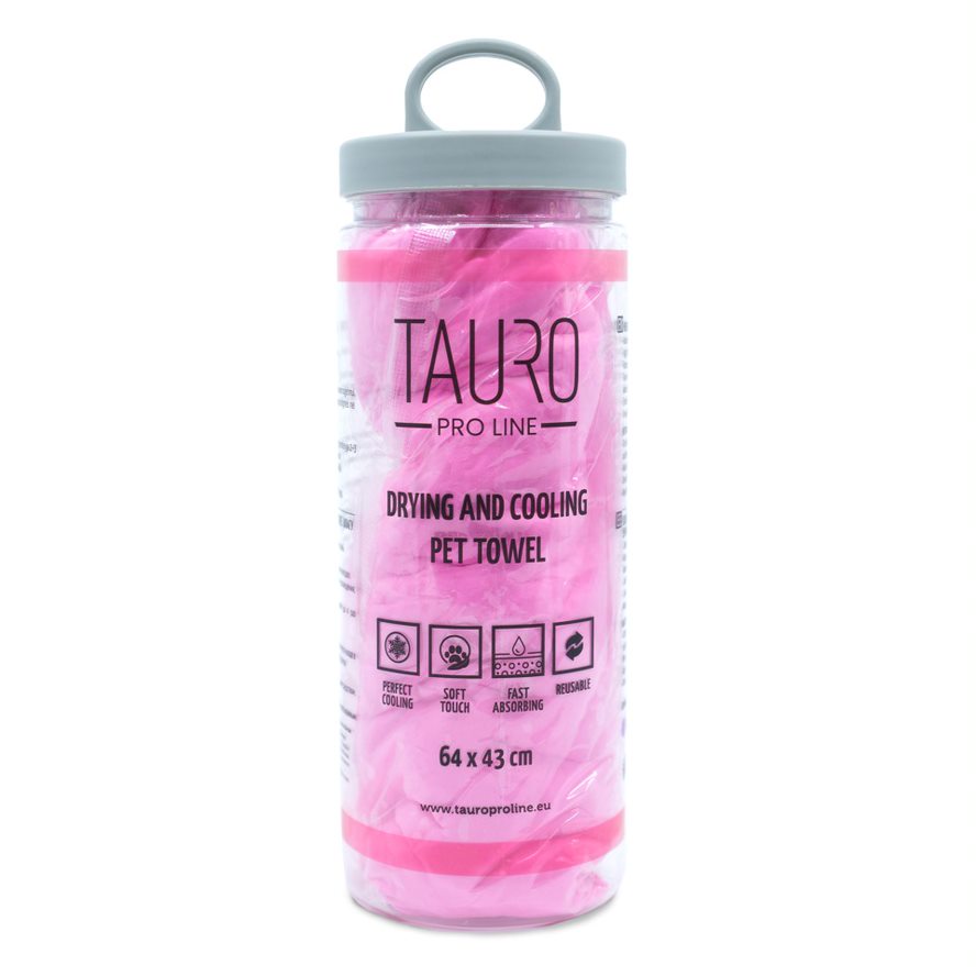 Sušiaci a chladiaci uterák TAURO PRO LINE 64 x 43 cm ružový
