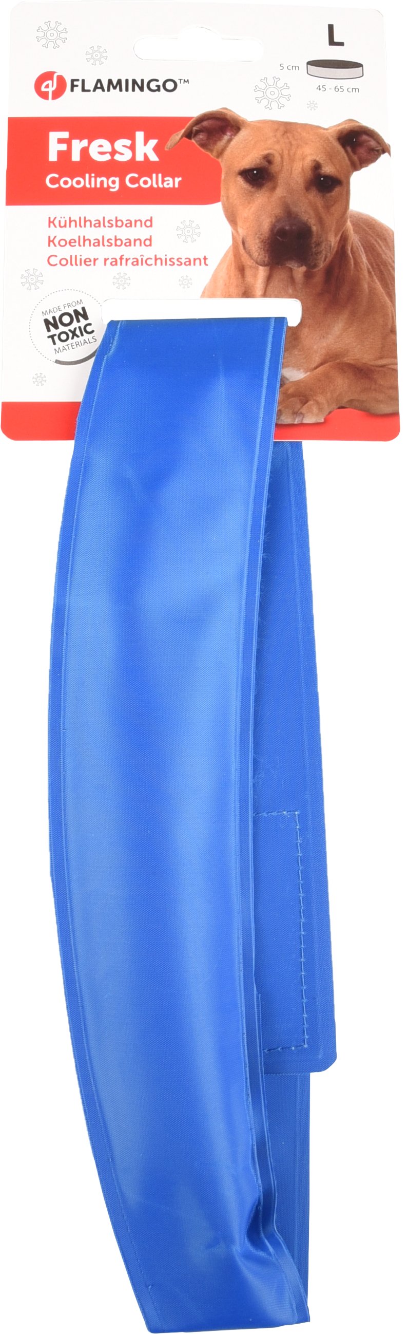 Flamingo Chladiaci obojok pre psov modrý L 49-56cm