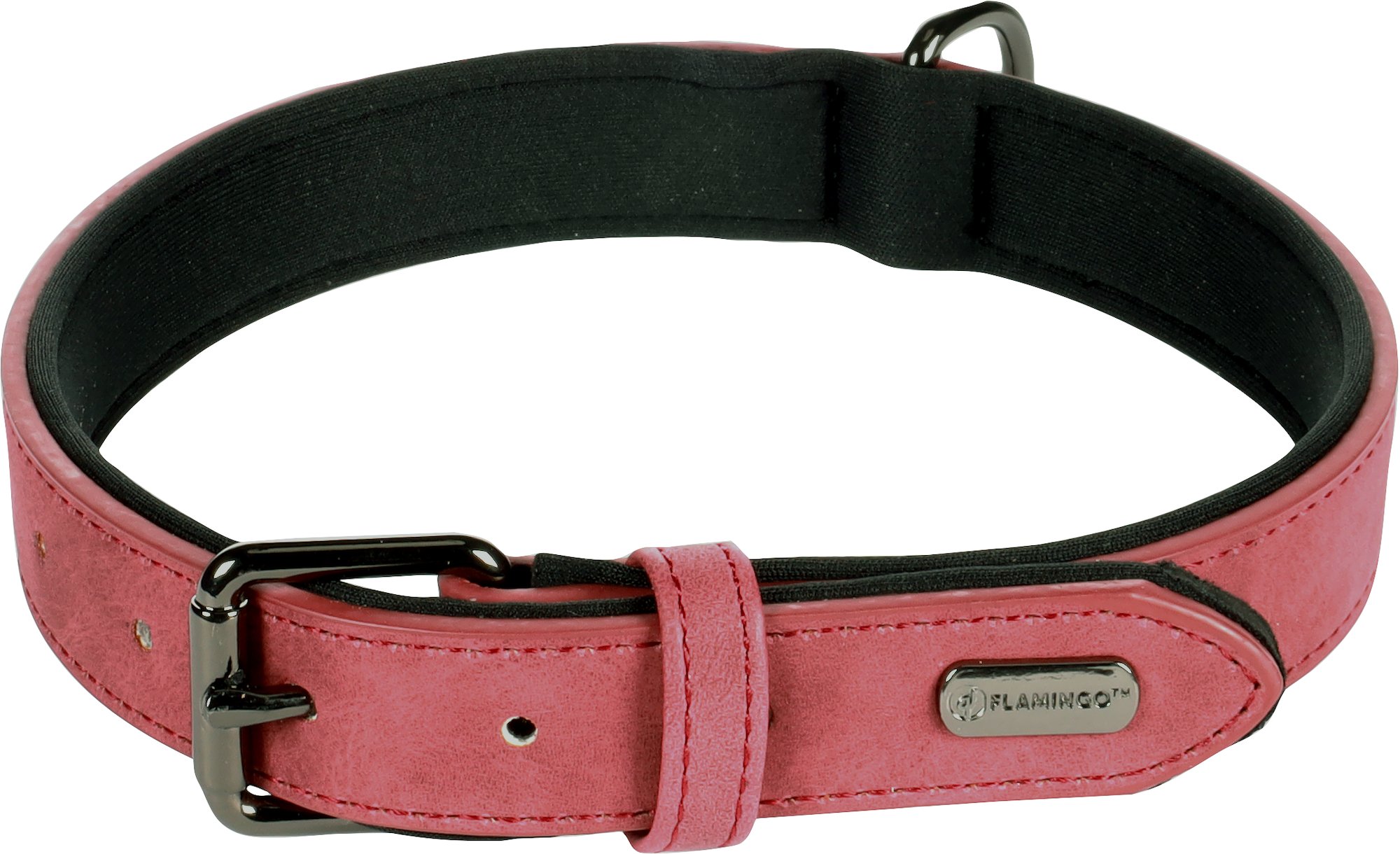 Flamingo Delu Obojok s neoprénovým polstrovaním Červená L
